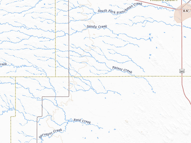 Radar-estimated hail-size map of the storm over Haxtun, CO on Jun 30, 2026