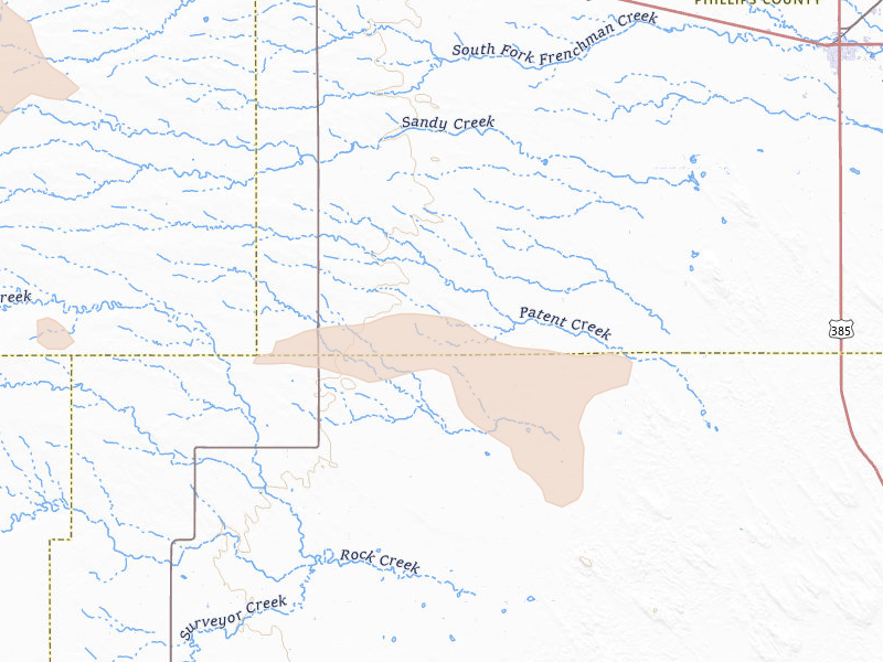 Radar-estimated hail-size map of the storm over Haxtun, CO on Jul 3, 2026