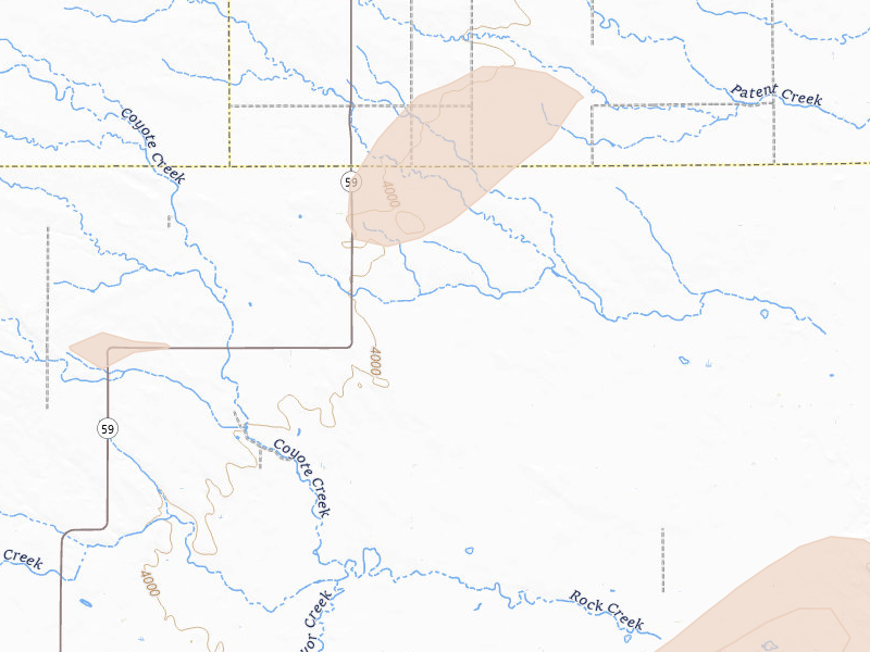 Radar-estimated hail-size map of the storm over Haxtun, CO on Aug 3, 2026