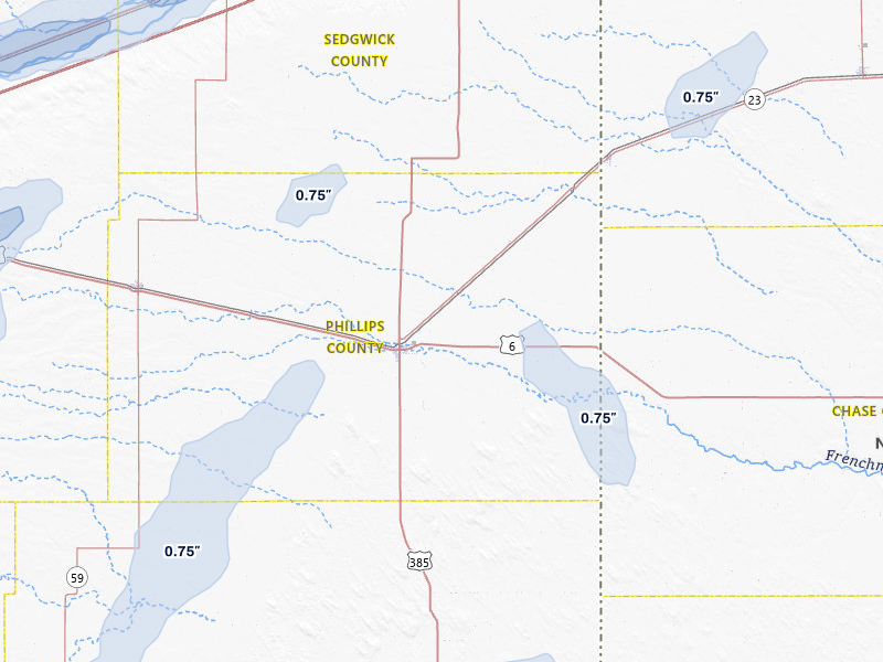 NEXRAD radar-signature map of the hail storm over Holyoke, CO on Jun 8, 2026
