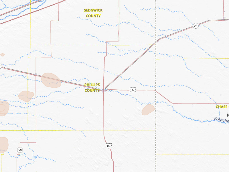 Radar-estimated hail-size map of the storm over Holyoke, CO on Jul 9, 2026