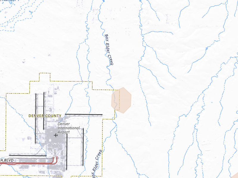 Radar-estimated hail-size map of the storm over Hudson, CO on Jul 29, 2026