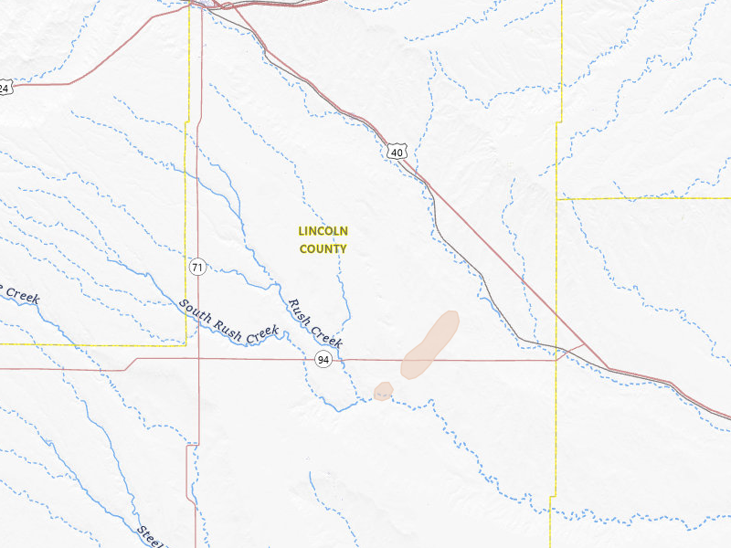 Radar-estimated hail-size map of the storm over Hugo, CO on Apr 11, 2026