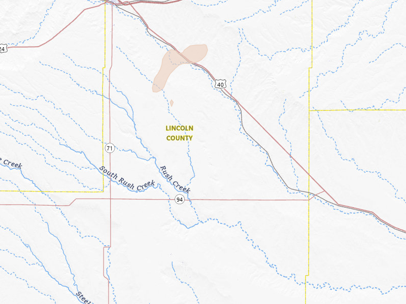 Radar-estimated hail-size map of the storm over Hugo, CO on Jun 5, 2026