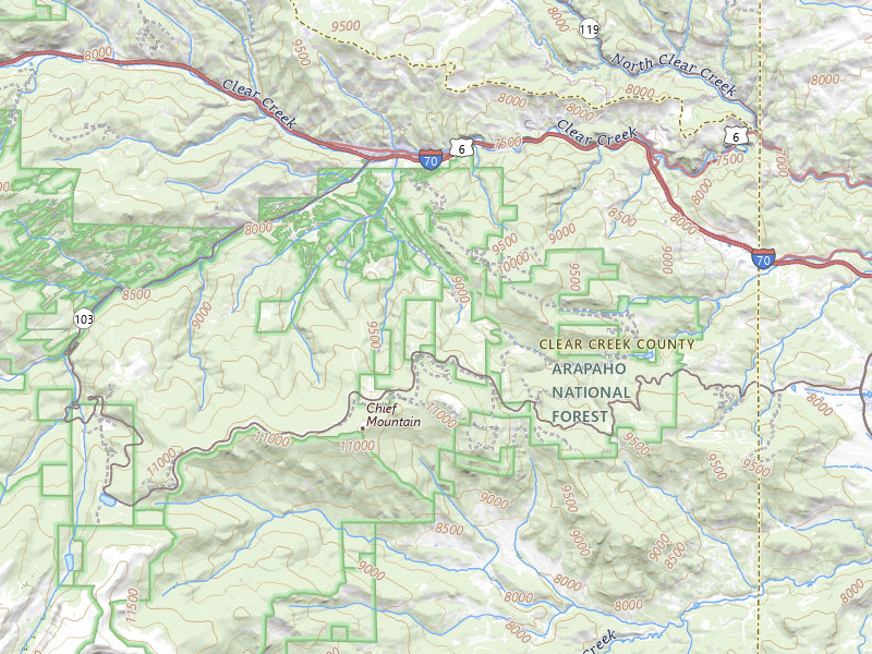 Radar-estimated hail-size map of the storm over Idaho Springs, CO on Jul 24, 2026