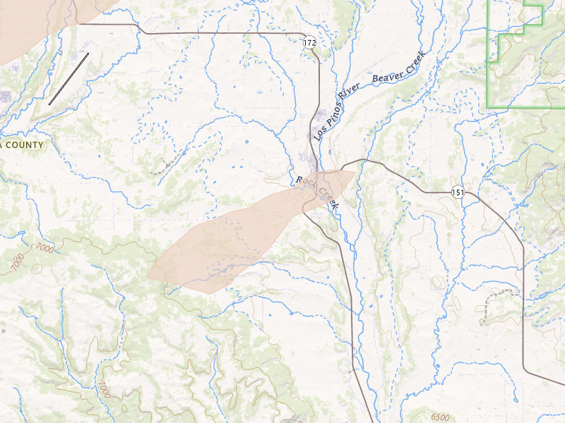 Radar-estimated hail-size map of the storm over Ignacio, CO on Jun 26, 2026
