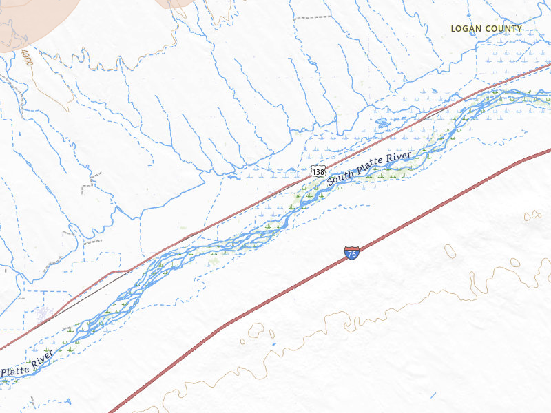 Radar-estimated hail-size map of the storm over Iliff, CO on Jul 1, 2026