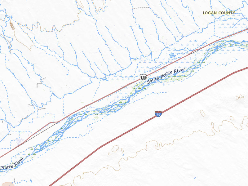 Radar-estimated hail-size map of the storm over Iliff, CO on Jul 28, 2026