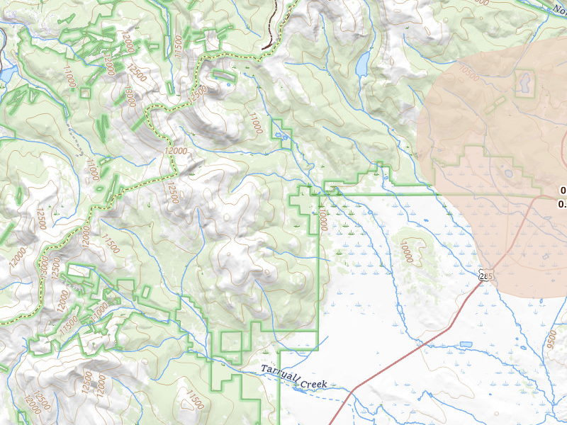 Radar-estimated hail-size map of the storm over Jefferson, CO on May 28, 2026