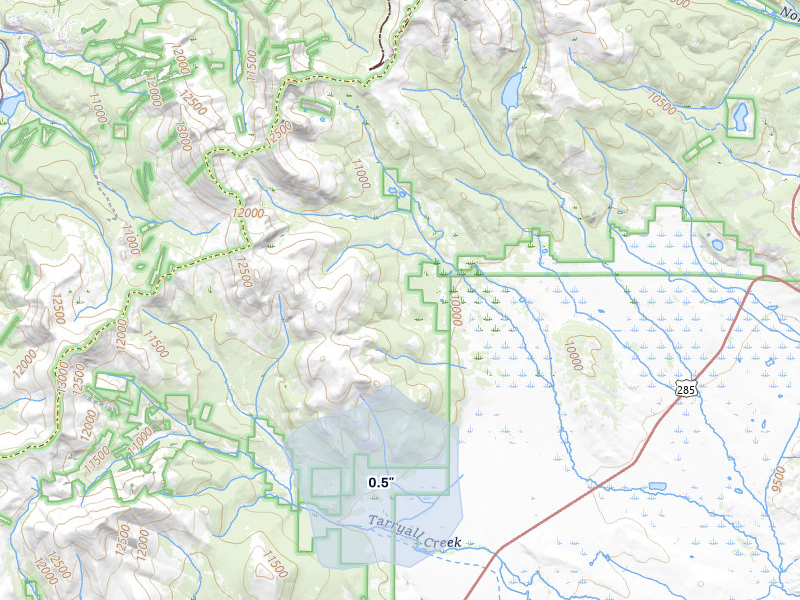 NEXRAD radar-signature map of the hail storm over Jefferson, CO on Jun 2, 2026