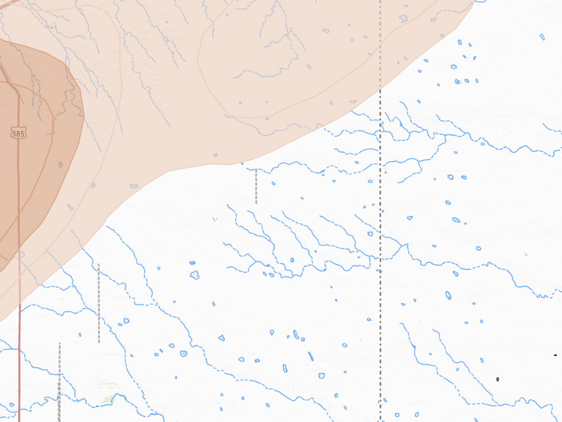 Radar-estimated hail-size map of the storm over Julesburg, CO on Jun 30, 2026