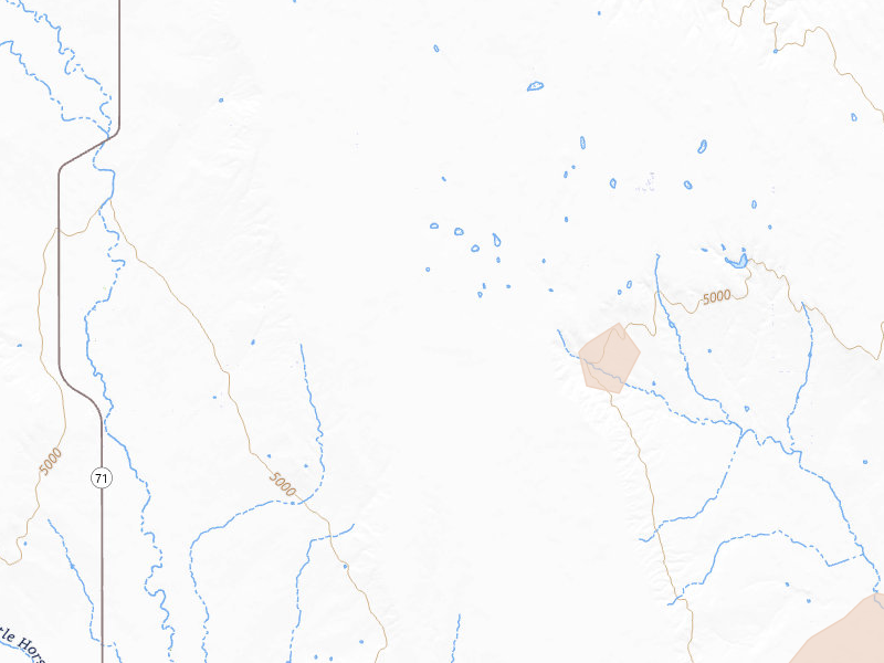 Radar-estimated hail-size map of the storm over Karval, CO on Jul 10, 2026