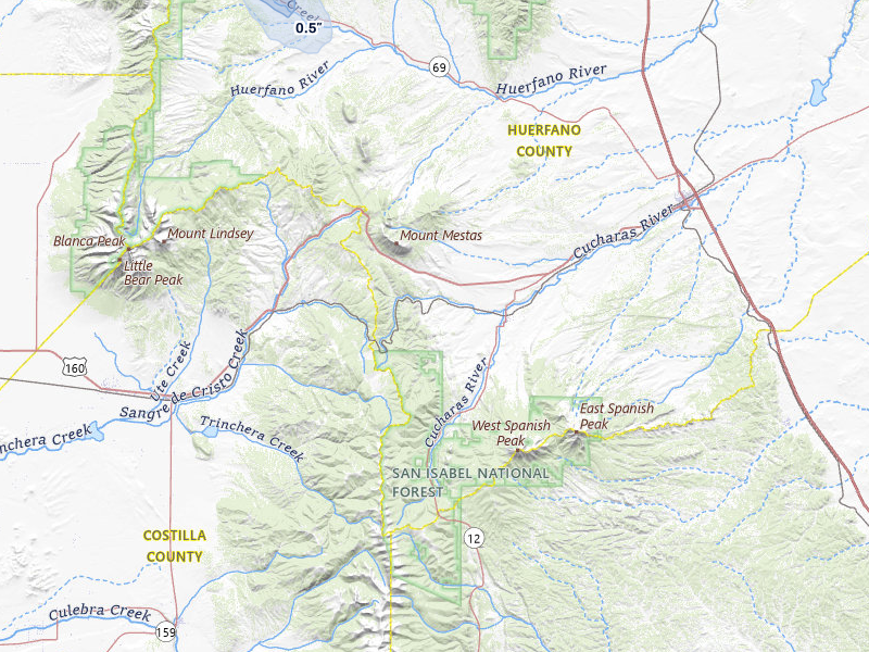 NEXRAD radar-signature map of the hail storm over La Veta, CO on Aug 19, 2026