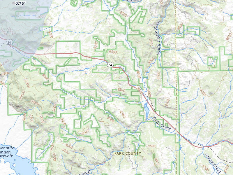 NEXRAD radar-signature map of the hail storm over Lake George, CO on May 17, 2026