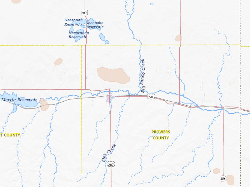 Radar-estimated hail-size map of the storm over Lamar, CO on Jul 10, 2026