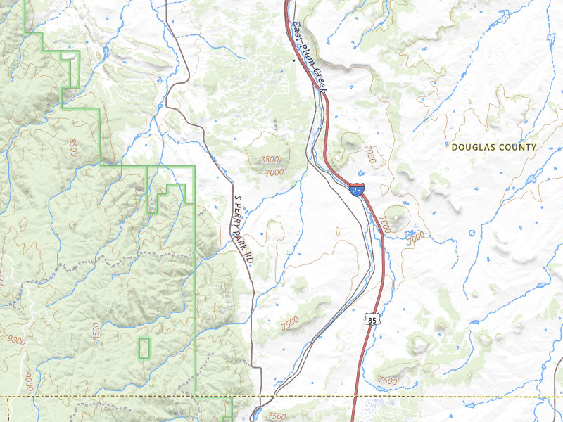 Radar-estimated hail-size map of the storm over Larkspur, CO on May 17, 2026