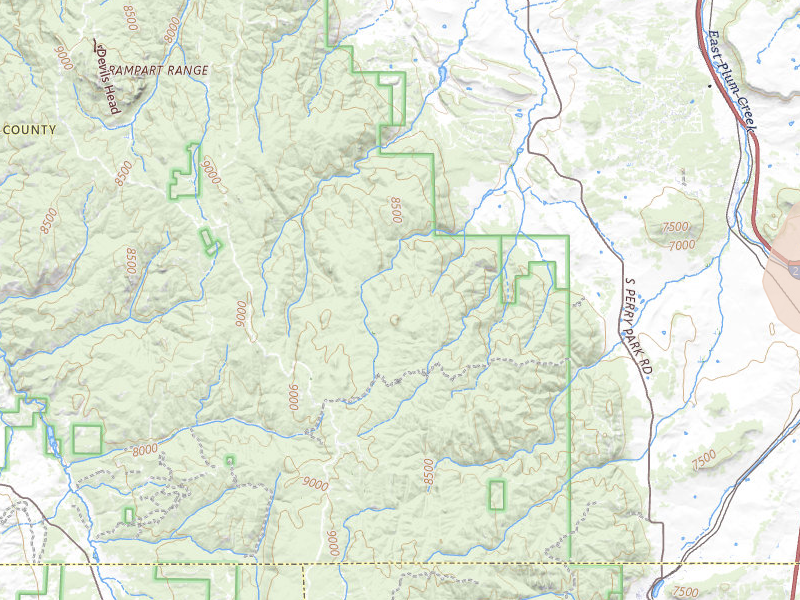 Radar-estimated hail-size map of the storm over Larkspur, CO on Jul 29, 2026