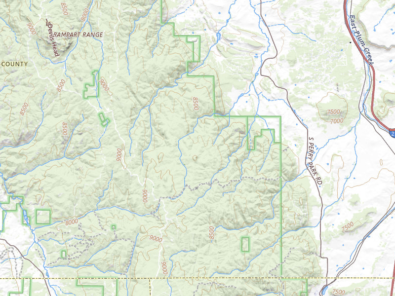 Radar-estimated hail-size map of the storm over Larkspur, CO on Jul 31, 2026