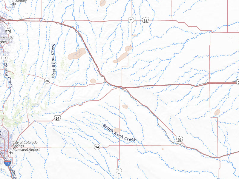 Radar-estimated hail-size map of the storm over Limon, CO on Jul 9, 2026
