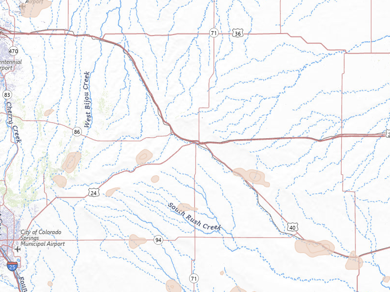 Radar-estimated hail-size map of the storm over Limon, CO on Jul 10, 2026