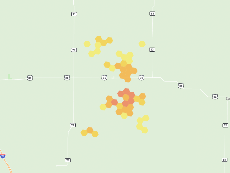 Hail map of Lindon, CO on Jul 4, 2026, hail up to 1.75"