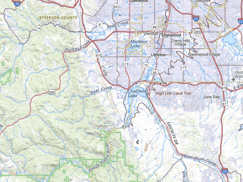 Radar-estimated hail-size map of the storm over Littleton, CO on May 28, 2026