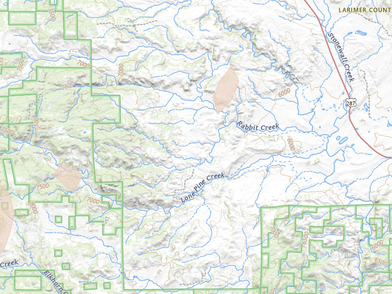 Radar-estimated hail-size map of the storm over Livermore, CO on Jul 21, 2026