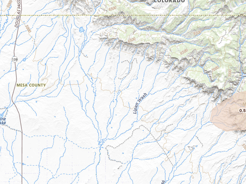 Radar-estimated hail-size map of the storm over Loma, CO on May 17, 2026