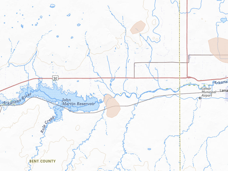 Radar-estimated hail-size map of the storm over Mc Clave, CO on Jul 10, 2026