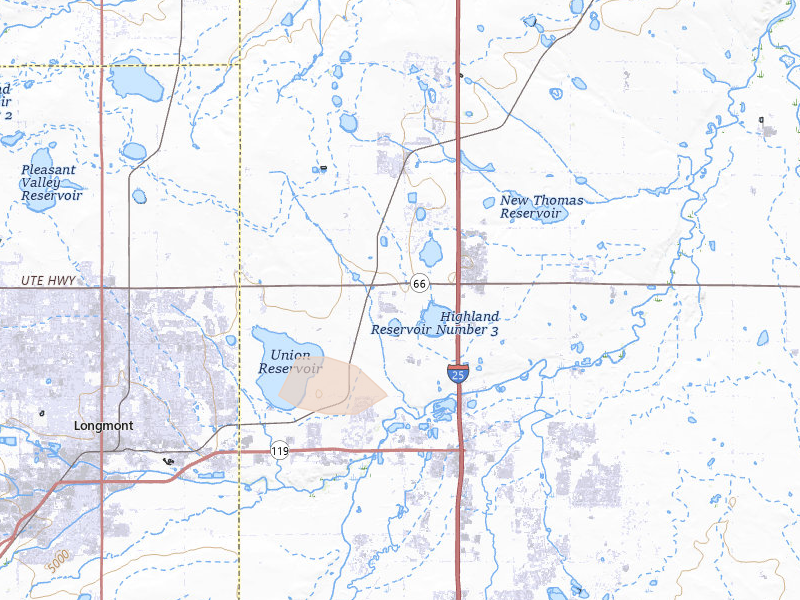 Radar-estimated hail-size map of the storm over Mead, CO on Jun 24, 2026