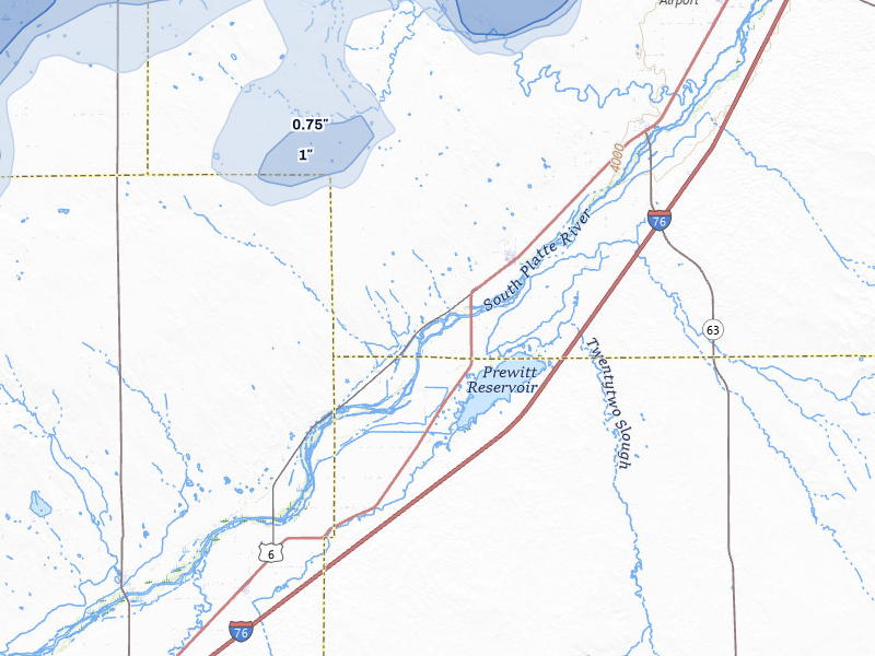 NEXRAD radar-signature map of the hail storm over Merino, CO on Jun 30, 2026