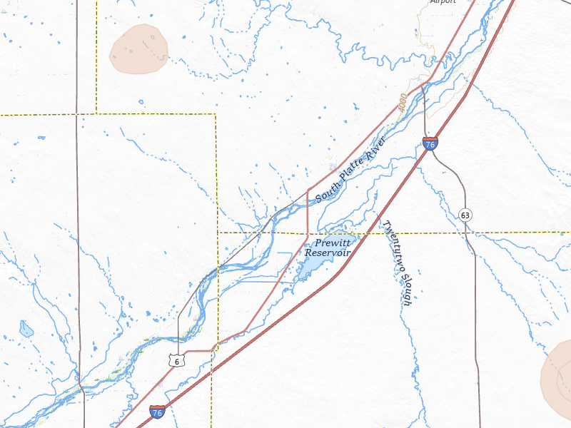Radar-estimated hail-size map of the storm over Merino, CO on Jul 4, 2026