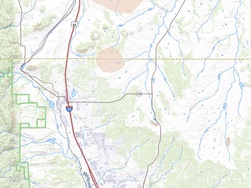 Radar-estimated hail-size map of the storm over Monument, CO on Aug 26, 2026