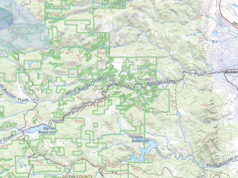NEXRAD radar-signature map of the hail storm over Nederland, CO on May 17, 2026