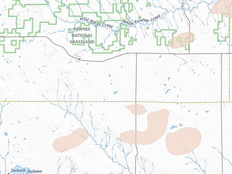 Radar-estimated hail-size map of the storm over New Raymer, CO on May 21, 2026