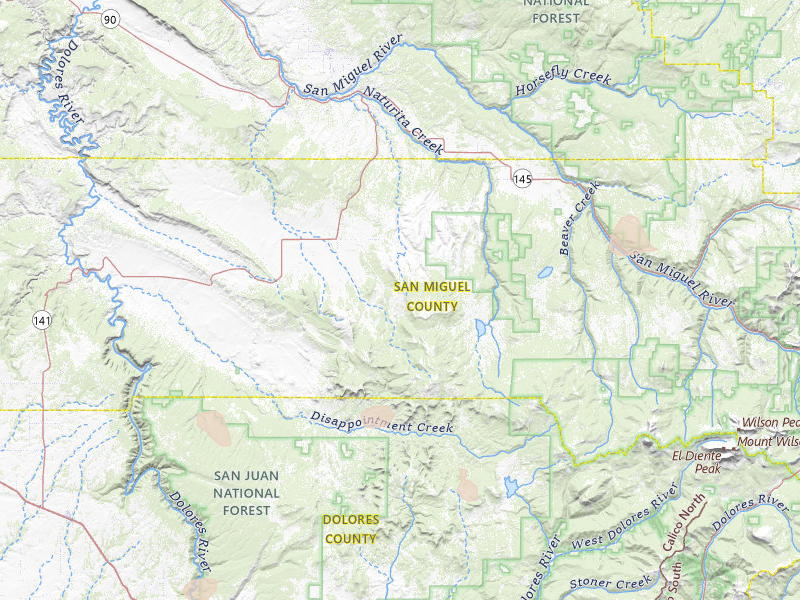 Radar-estimated hail-size map of the storm over Norwood, CO on Jul 21, 2026