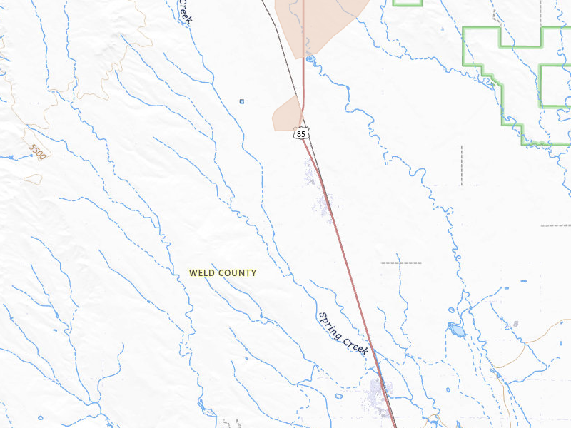 Radar-estimated hail-size map of the storm over Nunn, CO on May 30, 2026