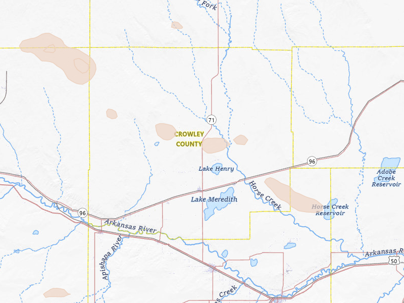 Radar-estimated hail-size map of the storm over Ordway, CO on Jul 30, 2026