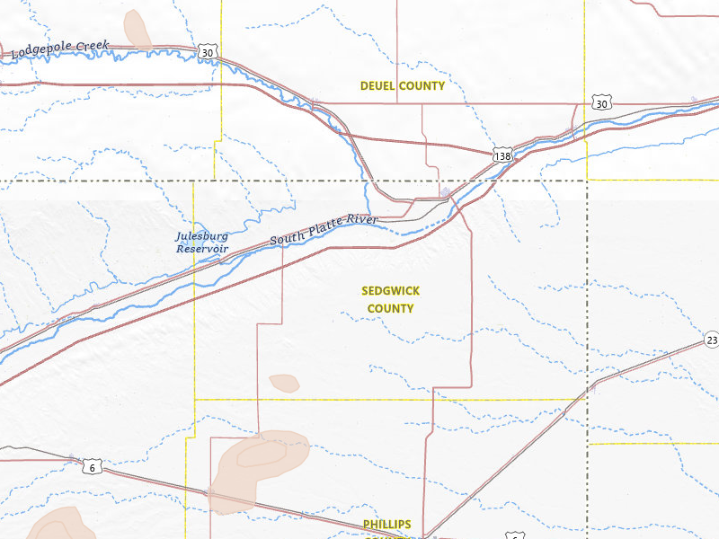 Radar-estimated hail-size map of the storm over Ovid, CO on Jul 3, 2026