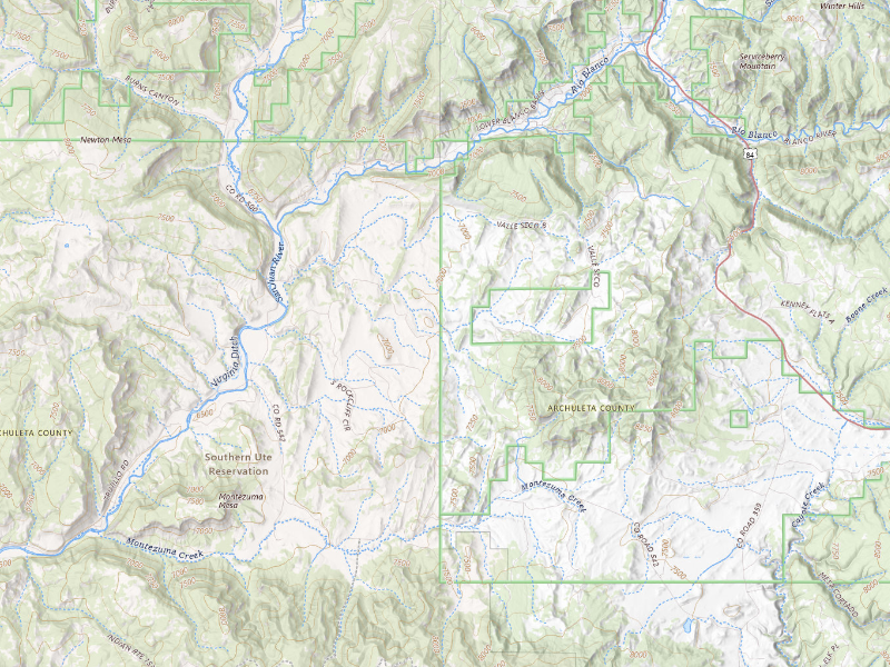 Radar-estimated hail-size map of the storm over Pagosa Springs, CO on Sep 14, 2026