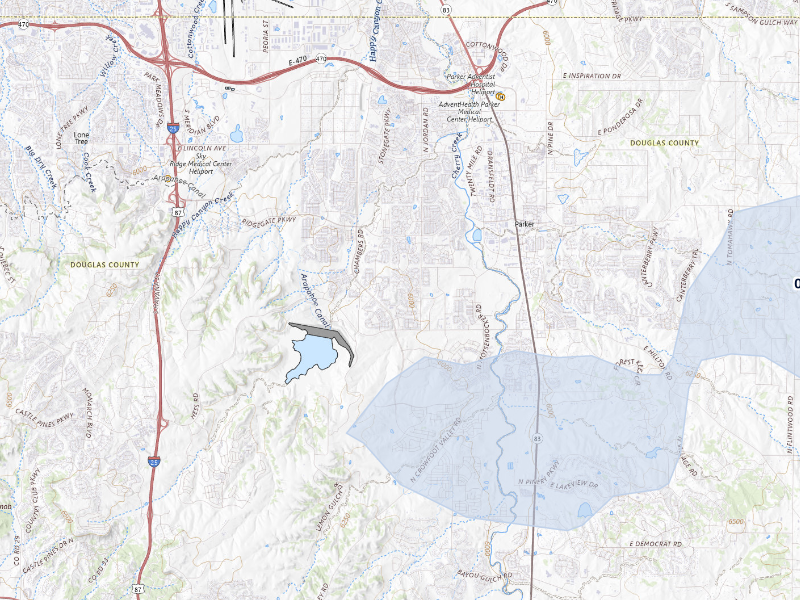NEXRAD radar-signature map of the hail storm over Parker, CO on Sep 19, 2026