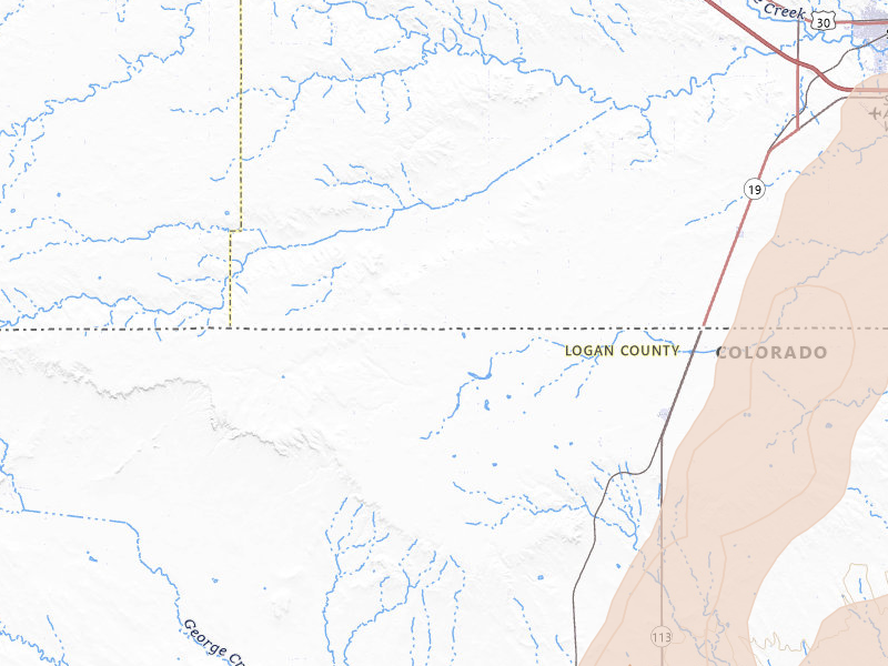 Radar-estimated hail-size map of the storm over Peetz, CO on May 16, 2026