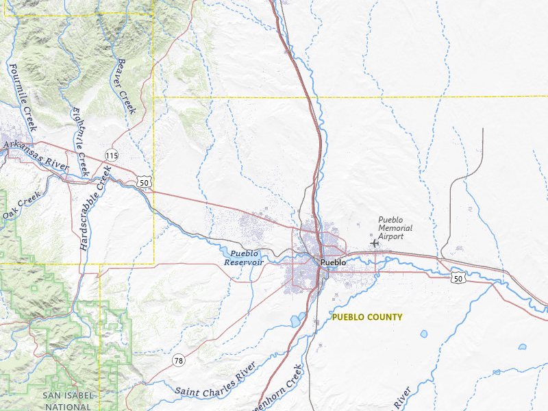 NEXRAD radar-signature map of the hail storm over Pueblo, CO on Jun 25, 2026
