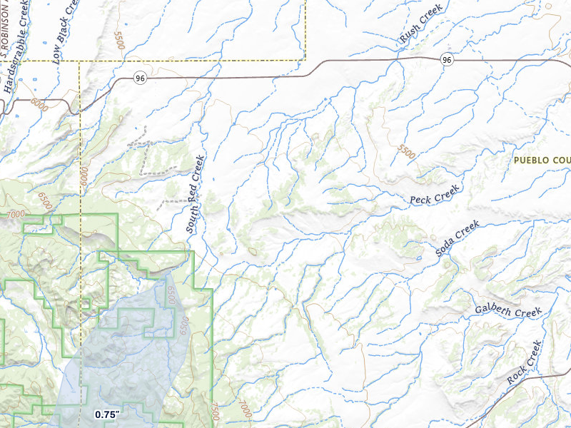 NEXRAD radar-signature map of the hail storm over Pueblo, CO on Aug 25, 2026