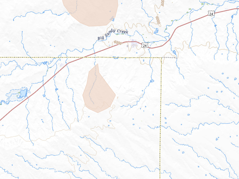 Radar-estimated hail-size map of the storm over Ramah, CO on Aug 13, 2026