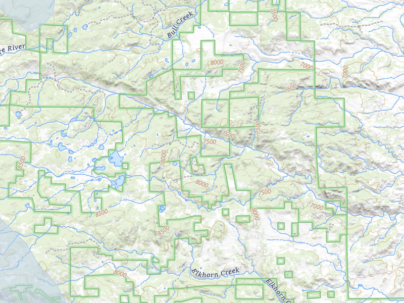 NEXRAD radar-signature map of the hail storm over Red Feather Lakes, CO on Jul 10, 2026