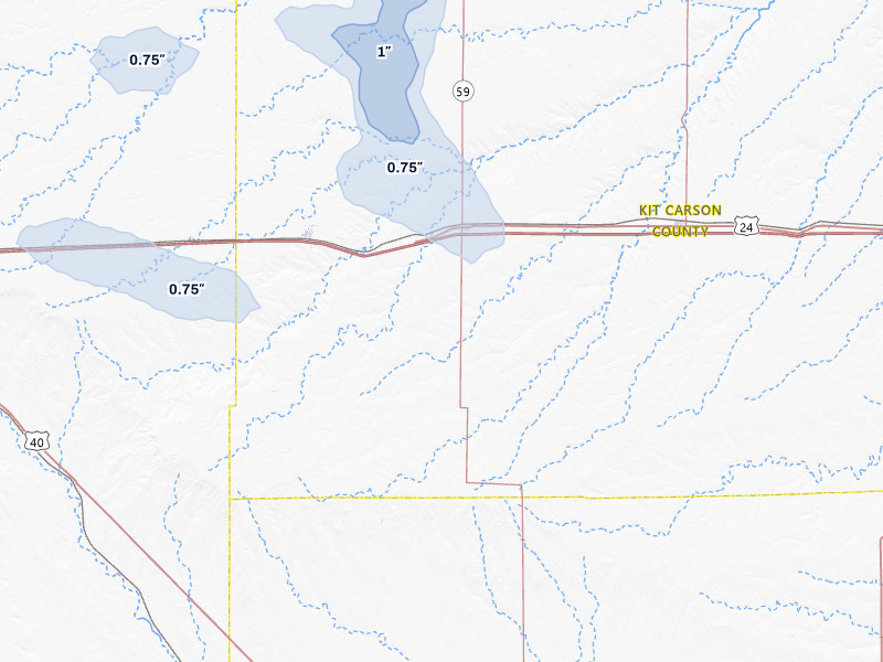 NEXRAD radar-signature map of the hail storm over Seibert, CO on Jul 28, 2026