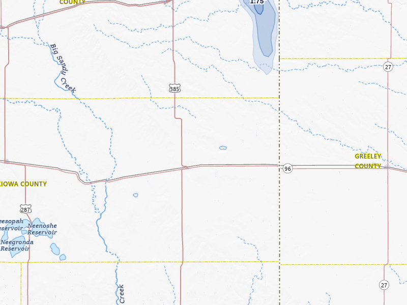 NEXRAD radar-signature map of the hail storm over Sheridan Lake, CO on Aug 26, 2026