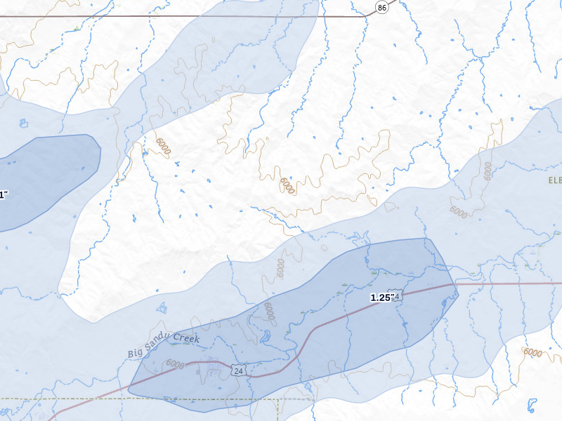NEXRAD radar-signature map of the hail storm over Simla, CO on Jun 1, 2026