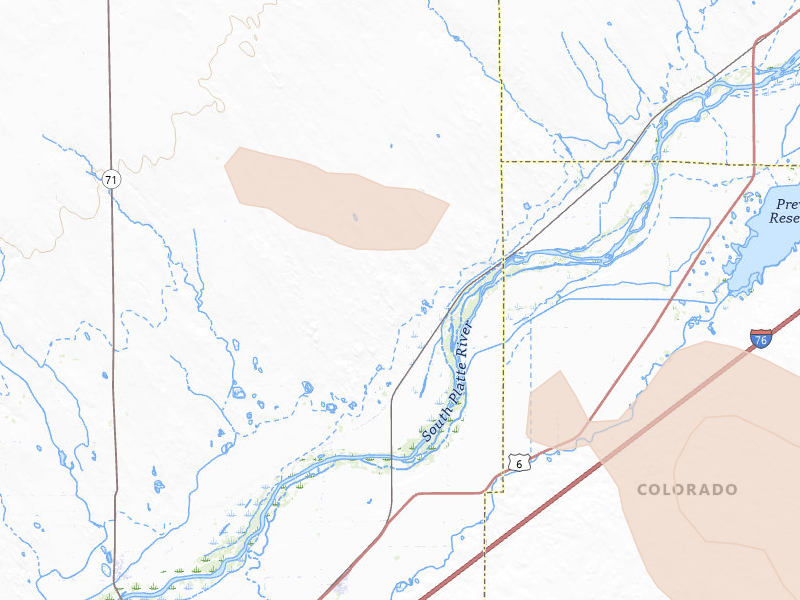 Radar-estimated hail-size map of the storm over Snyder, CO on Aug 18, 2026